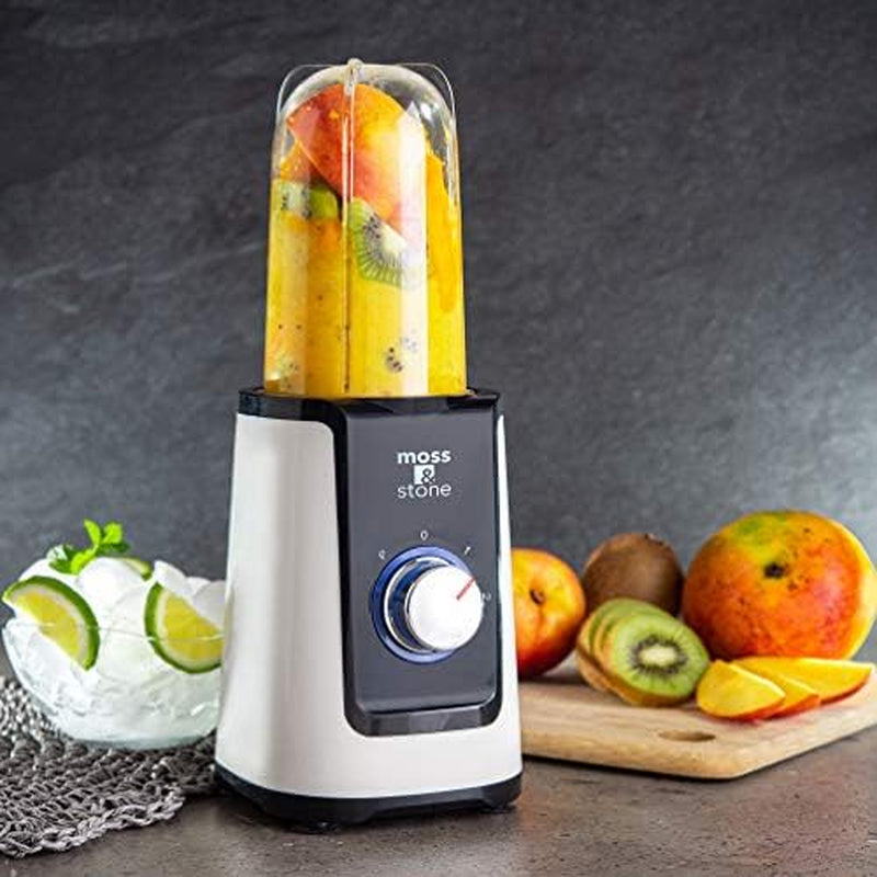 Minismoothie Blender, Compact Personal Blender with Additional Cups Bullet Shape for Frozen Drinks, To-Go Portable Cups with Lids, Juice & Smoothie Maker